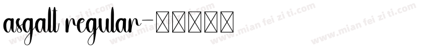 asgalt regular字体转换
